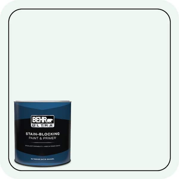 BEHR ULTRA 1 qt. #PPL-15 Icy Wind Satin Enamel Exterior Paint & Primer