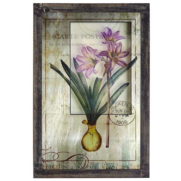 Nearly Natural Framed French Floral Art (Set of 2)-7015-S2 - Home Depot