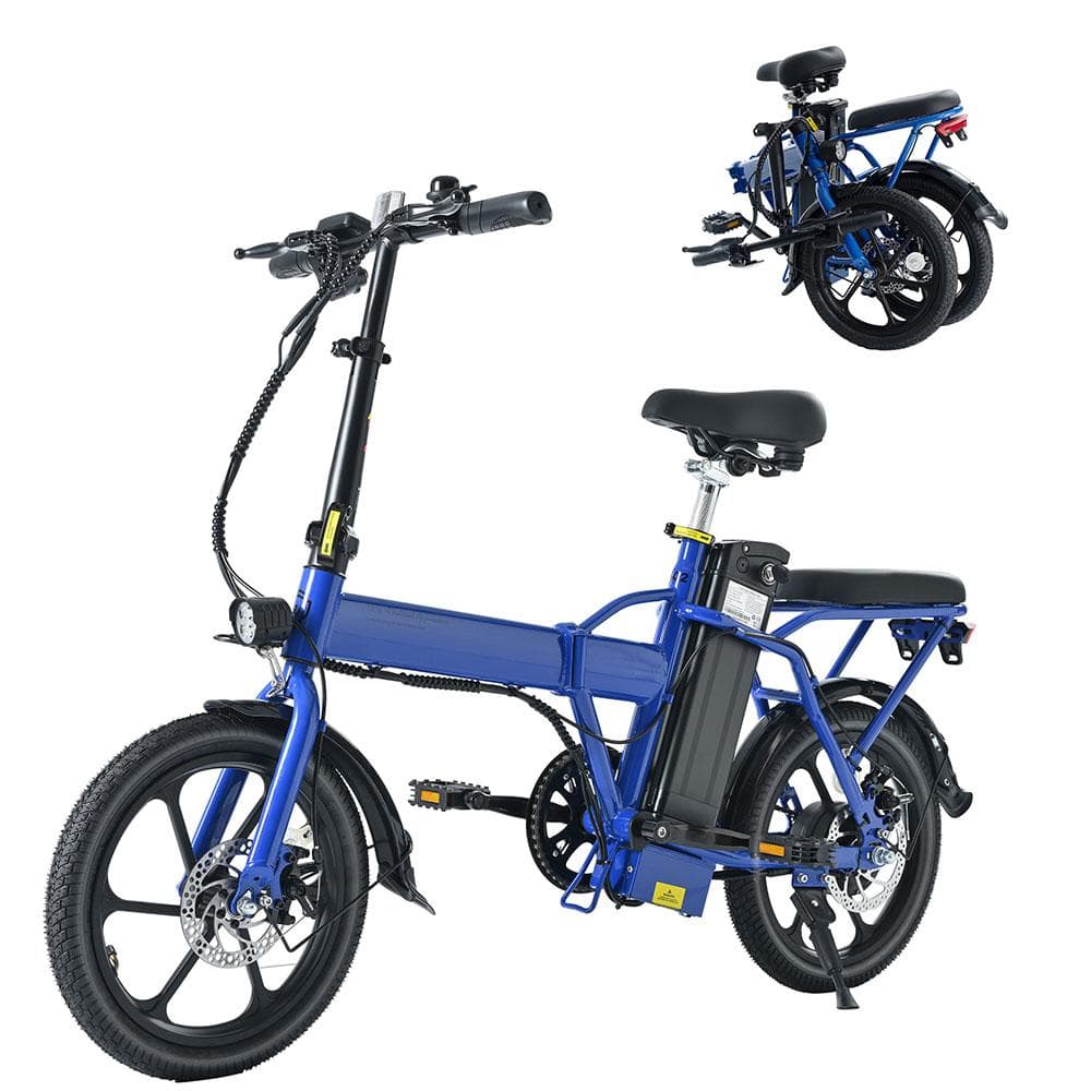 16 in. Foldable Electric Bike with 15.5 MPH Max Speed, 500W Motor, Removabl