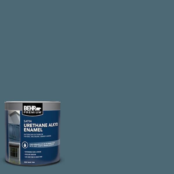 BEHR PREMIUM 1 qt. #S470-6 Shipwreck Satin Enamel Urethane Alkyd Interior/Exterior Paint