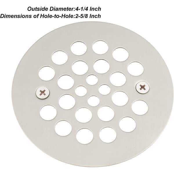 Dyiom 4.25 in. W x 4.25 in. D Black Embedded Shower Drain Cover, Circular Shower Filter Mesh Sink