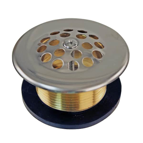 Westbrass 1-1/2 in. Bathtub Strainer Grid Drain Cover, Polished Nickel
