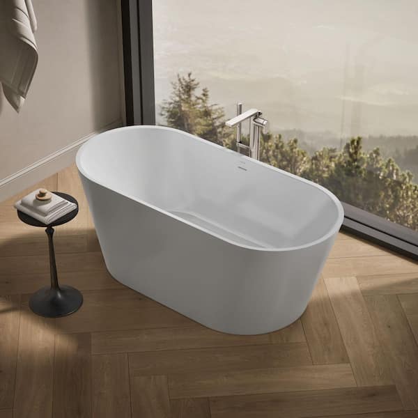 KOHLER Evok 66 in. x 30 in. Soaking Bathtub with Center Drain in