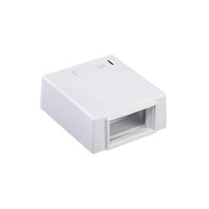 1-Unit Multimedia Outlet System (MOS) Surface Mount Box, White