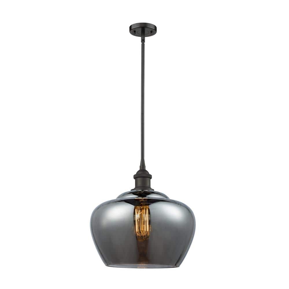 Fenton 60-Watt 1-Light Oil Rubbed Bronze Bowl Pendant Light Tinted Glass Shade price history on PriceWatchPro