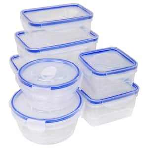 16-Piece Food Storage Container Set with Airtight Clip-Lock Lids