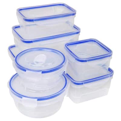 Snapware Total Solutions 10 Piece 5.5 Cup Plastic Square Meal Prep Set
