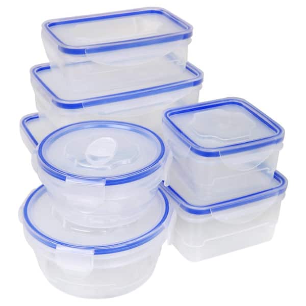 14 PCS Kitchen Storage Containers Set with Airtight Lids for Food