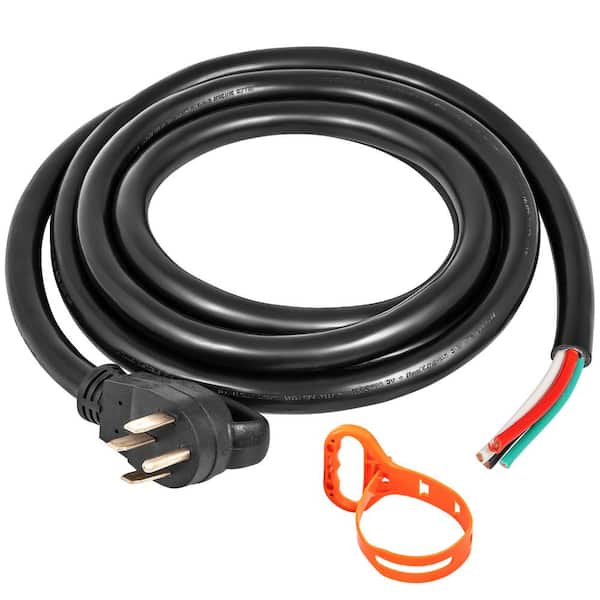 30 ft. 50 Amp 110 VoltRV Power Cord Generator Extension Cord, 6/3 + 8/1 AWG, NEMA 14-50P to Bare Wire Heavy-Duty Cable