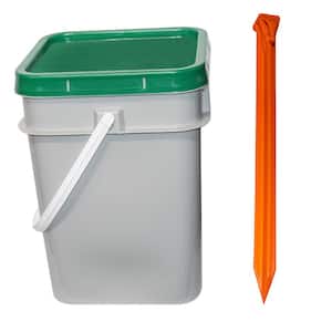 12 in. Safety Orange Utility Stakes in a Pail (50-Pack)