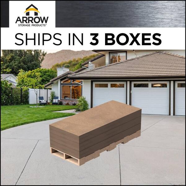 Arrow Elite Storage Shed 14 ft. W x 12 ft. D x 8 ft. H Metal Shed