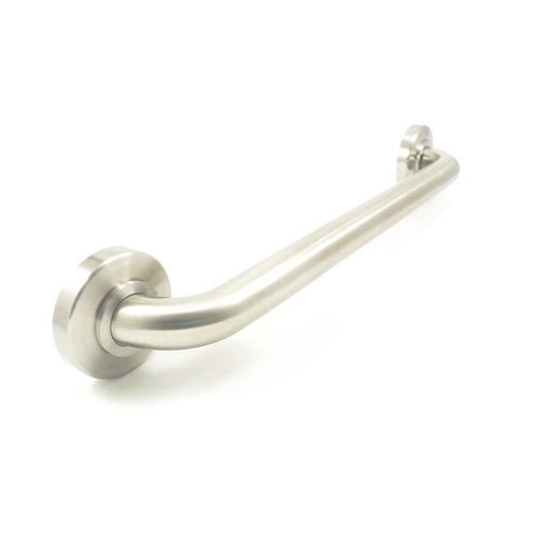 WingIts Platinum Designer Series 16 in. x 1.25 in. Grab Bar Taper in Satin Stainless Steel (19 in. Overall Length)