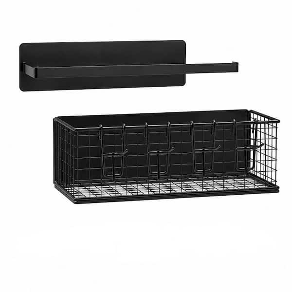 Metal Magnetic Storage Bin Paper Towel Holder 1 Pack Strong Magnet Grill Shelf Outdoor Versatile Use
