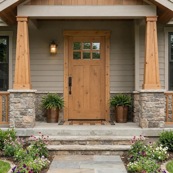 Krosswood Doors 42 in. x 96 in. Knotty Alder Right-Hand/Inswing 6