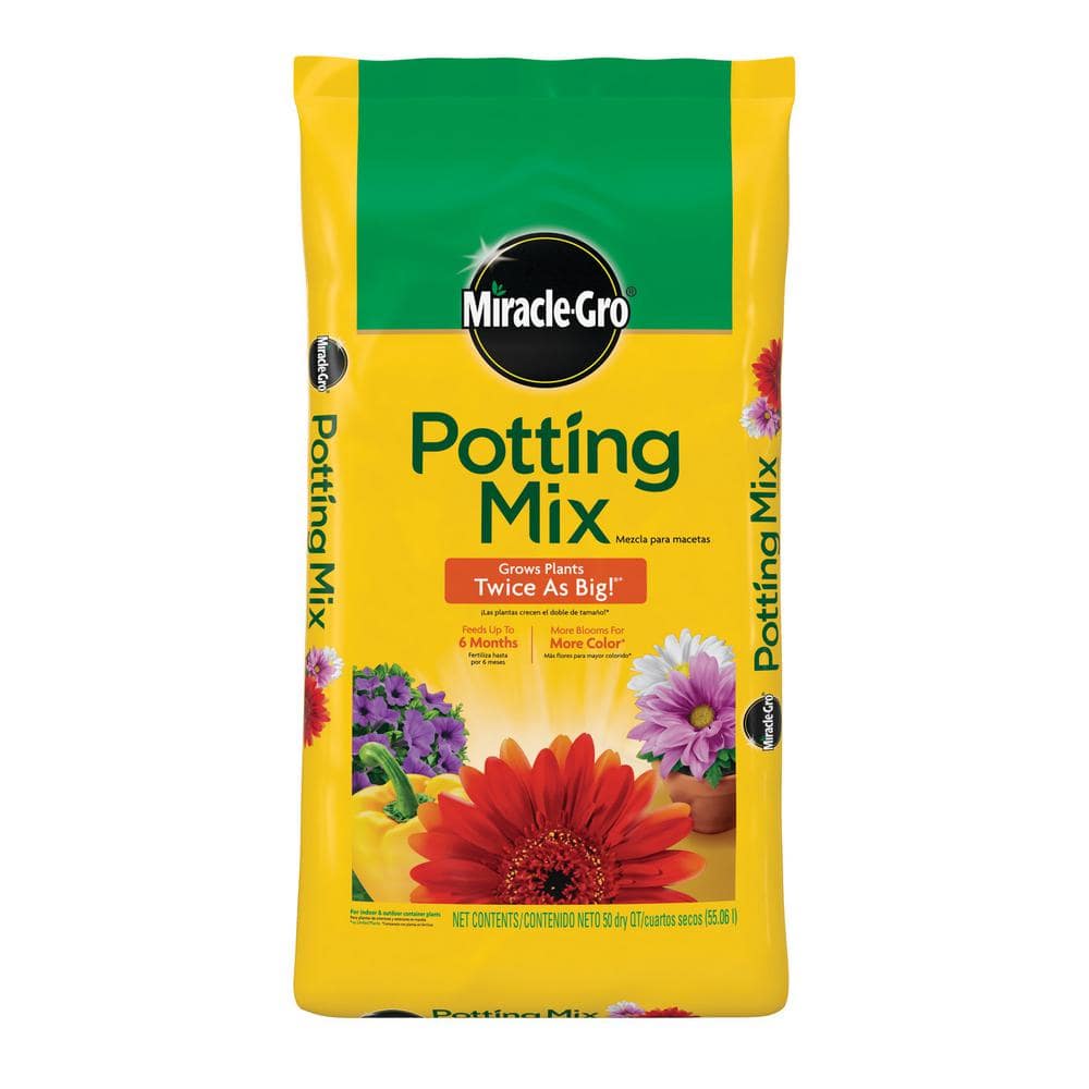 qt. Potting Soil Mix - The Home Depot