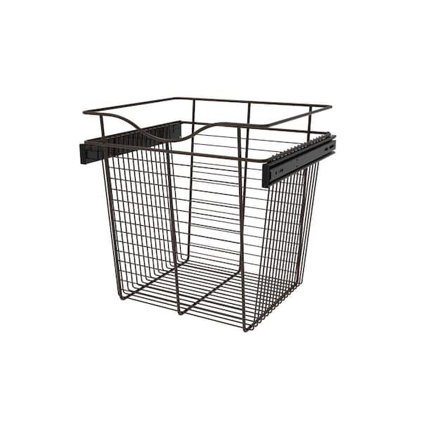 Rev-A-Shelf 18 in. H x 18 in. W Bronze Steel 1-Drawer Wide Mesh Wire Basket
