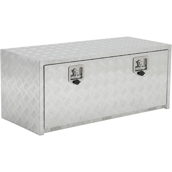 36 in. Sliver Diamond Aluminum Underbody Truck Box with 2 Lock and Keys
