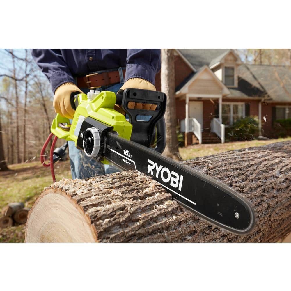 16 in. 13 Amp Electric Chainsaw and 6 Amp Pole Saw - 1