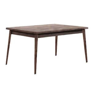 36 in. Brown Wood 4 Legs Dining Table (Seat of 6)