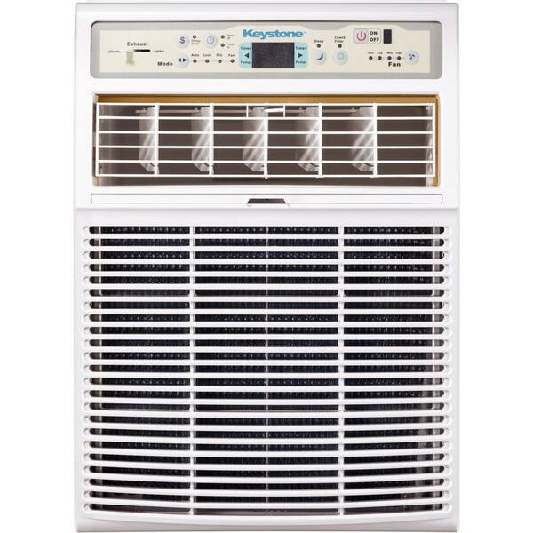 Keystone 10 000 Btu Slider Casement Window Air Conditioner In White Kstsw10a The Home Depot