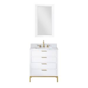 Water Creation Bristol 24 in. W x 21.5 in. D Vanity in Pure White with ...