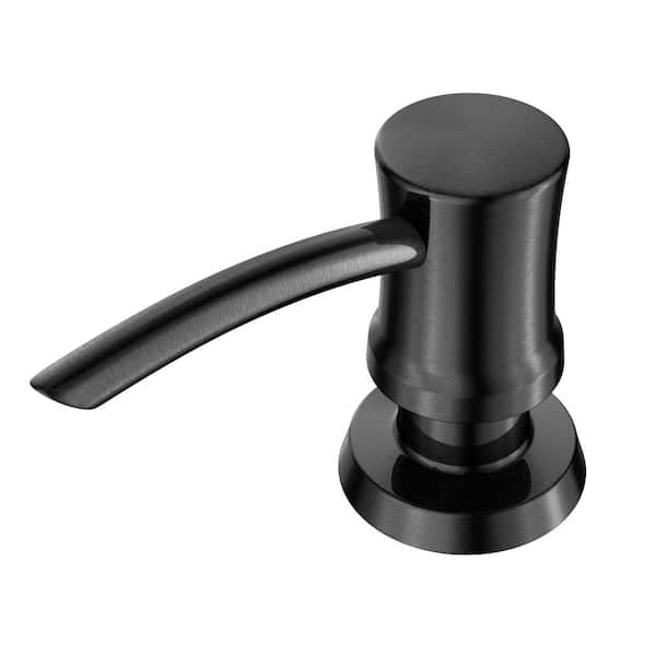 KRAUS Kitchen Soap and Lotion Dispenser in Spot-Free Black Stainless Steel