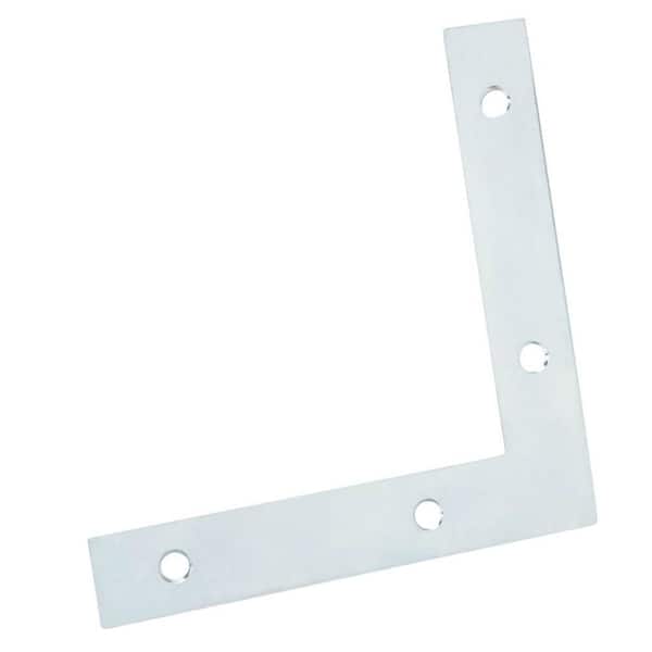 (8-Pack) 5 in. Zinc-Plated Flat Corner Brace