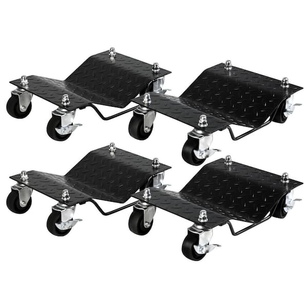 Tatayosi 4-Pieces heavy-duty Tire Wheel Dolly, Skate Auto Repair Dollies, Vehicle Moving Dolly, 6000 lbs., Black