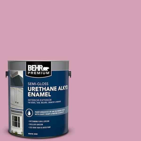 BEHR PREMIUM 1 gal. #M130-4 Raspberry Smoothie Urethane Alkyd Semi-Gloss Enamel Interior/Exterior Paint