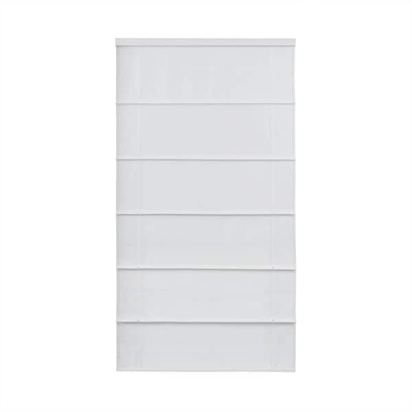 Madison Park Quincy White Cordless Total Blackout Roman Shade - 31