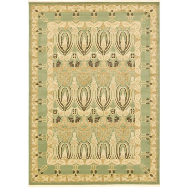 Edinburgh Carnation Light Green 8' 0 x 11' 0 Area Rug