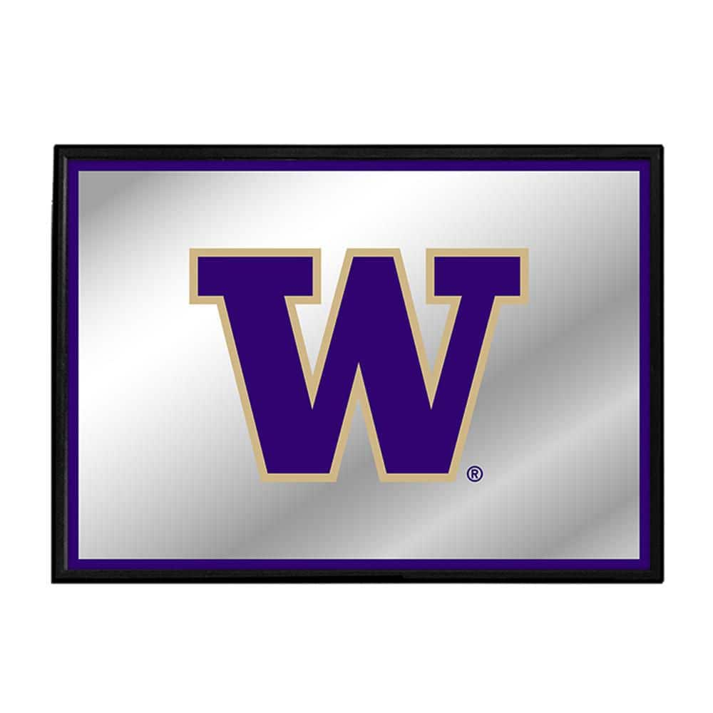 28 in. X 19 in. Washington Huskies Framed Mirrored Decorative Sign -  The Fan-Brand, NCWASH-265-01A