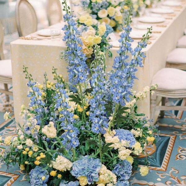 41.3 in. Light Blue 6 Pieces Artificial Delphinium Fake Flower