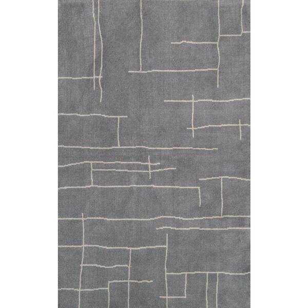 nuLOOM Elina Contemporary Abstract Area Rug Grey 8 x 10 nuLOOM Elina Contemporary Abstract Area Rug Grey 8 x 10