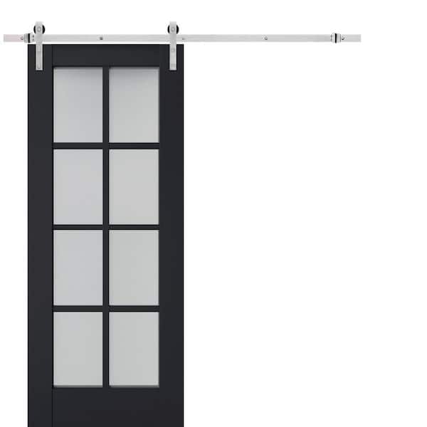 Sartodoors Assembly Required 42 in. x 80 in. 1-Panel Frosted Glass ...