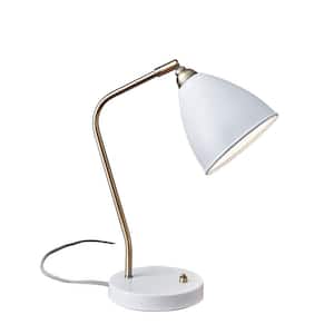 21 in. White Chelsea Desk Lamp