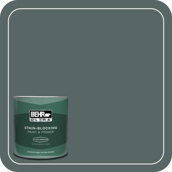 BEHR ULTRA 1 qt. #N440-6 Brooklyn Extra Durable Semi-Gloss Enamel Interior Paint & Primer