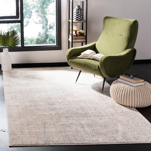 Adirondack Beige/Slate Doormat 3 ft. x 5 ft. Distressed Area Rug