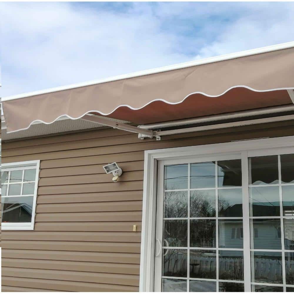 Sand Beige Polyester Patio Awning Fabric Replacement