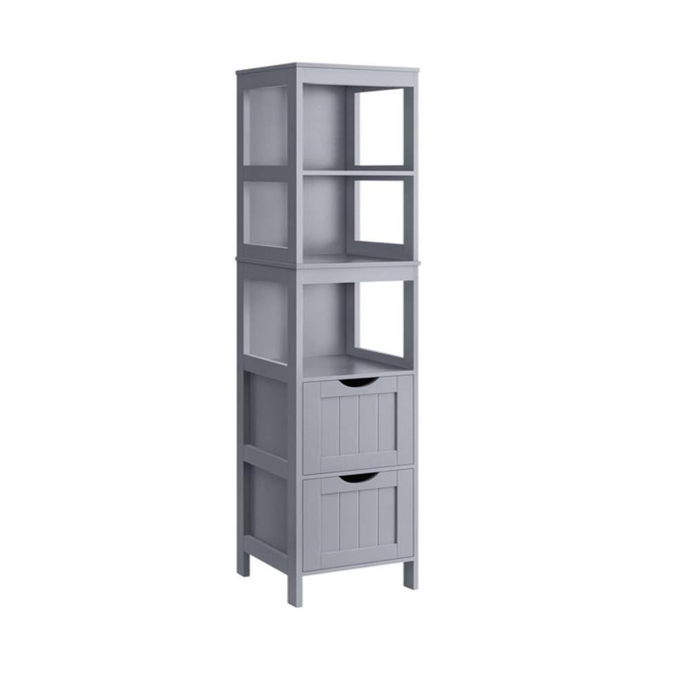 11.8 in. W x 55.7 in. H Small Rectangular Gray Metal Freestanding Medicine Cabinet without Mirror with 2 Drawers price history on PriceWatchPro