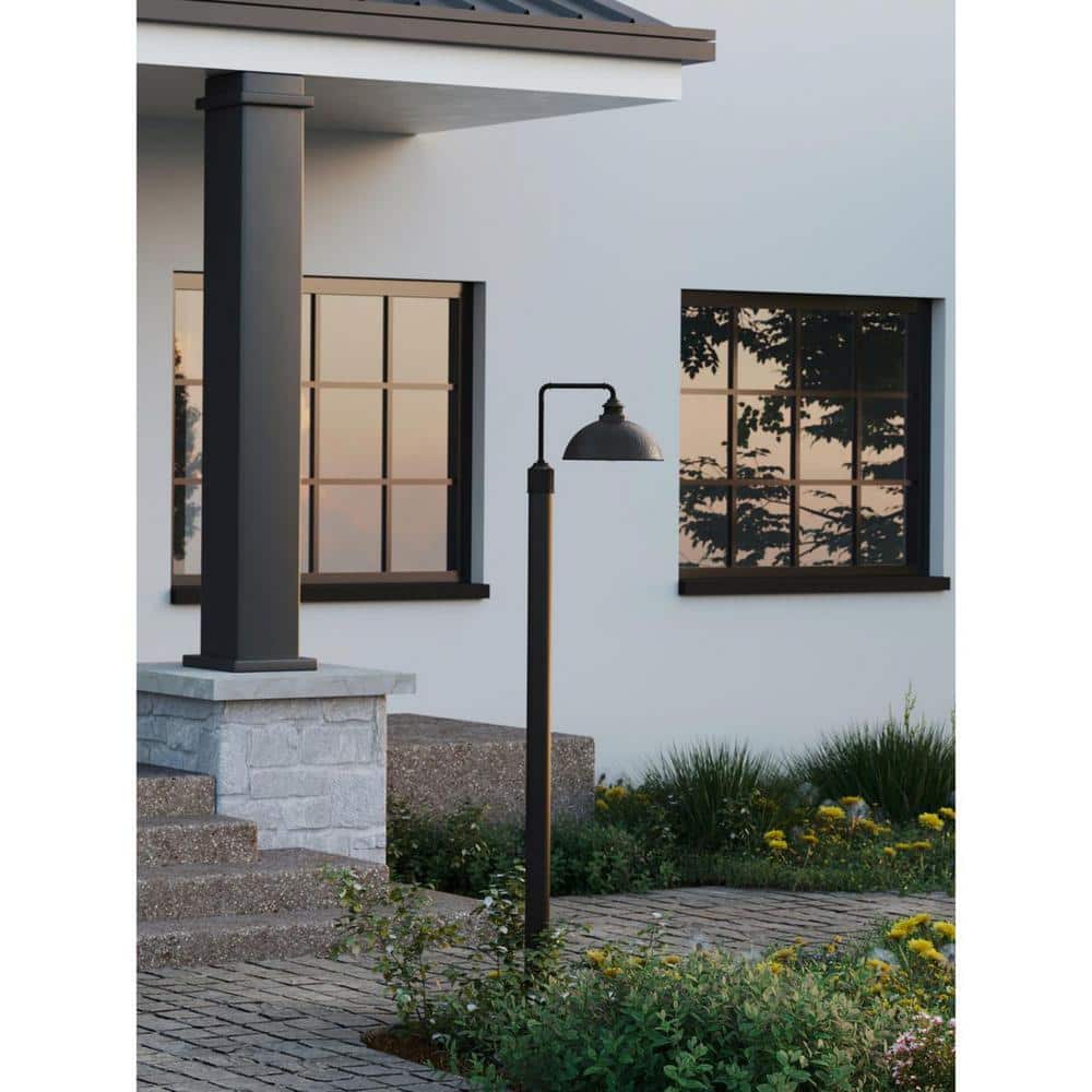 Black 12-Foot Aluminum Outdoor Light Post