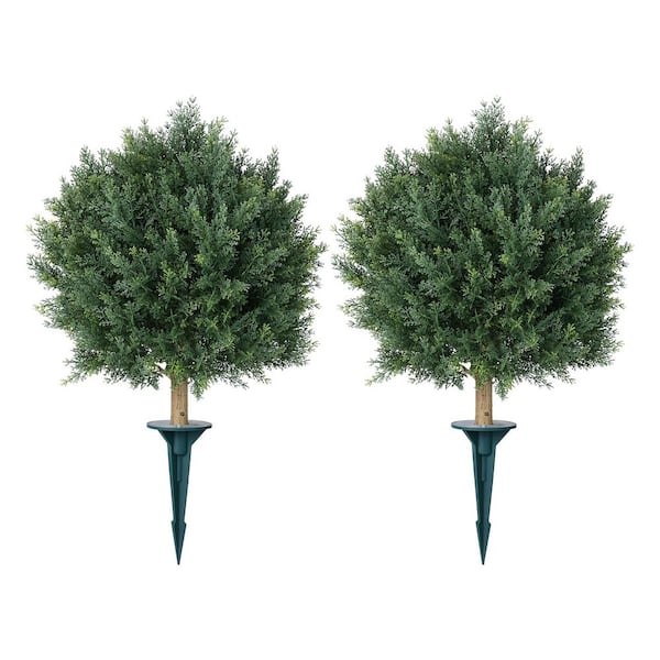 DR.Planzen 20 in. Artificial Osmanthus Topiary Ball with Lavender