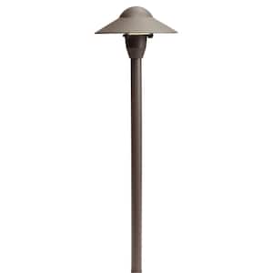 Low Voltage 6 in. Textured Architectural Bronze Hardwired Weather Resistant Dome Path Light with No Bulbs Included