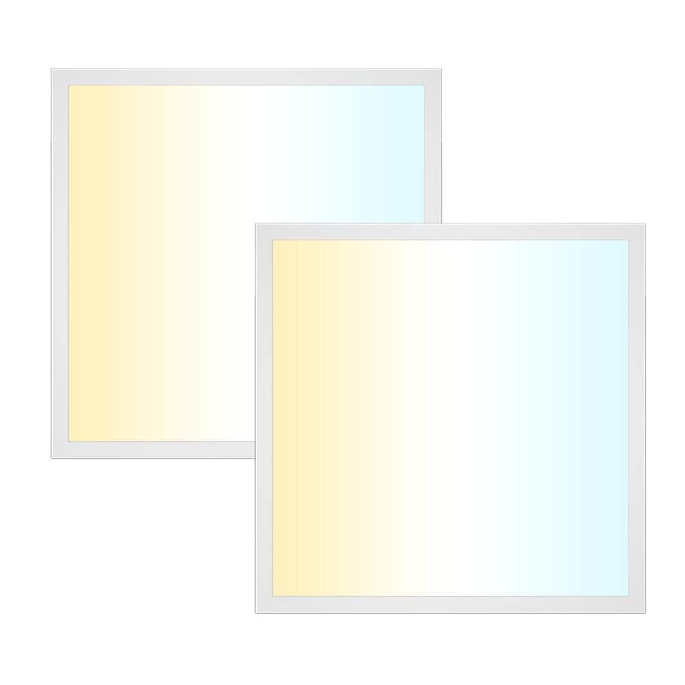2ft. x 2ft. 150-Watt Equivalent Adjustable Lumens Integrated LED Panel Light with Switchable CCT 2-Pack price history on PriceWatchPro