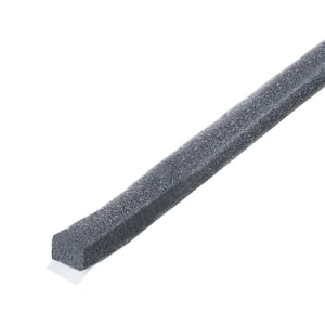 3/8 in. x 1/2 in. x 17 ft. Gray Economy Foam Window Seal for Large Gaps