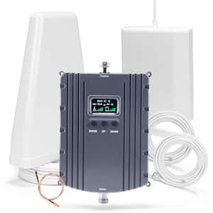 Cell Phone Signal Booster for Home and Office with LCD Dispaly, Up to 5500 sq. ft, Boosts 5G 4G LTE, FCC Approved