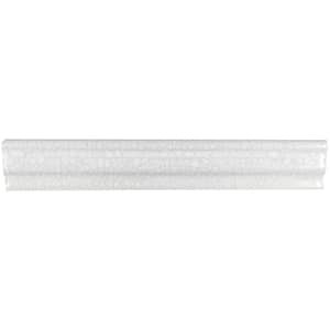 Mackay Vintage White 1.96 in. x 11.81 in. Polished Ceramic Chair Rail Wall Tile Trim