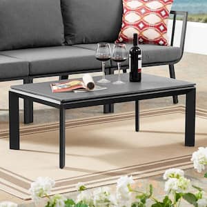 Riverside Aluminum Outdoor Coffee Table in Gray