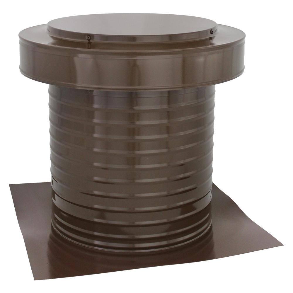 Keepa Vent 12 in. Dia 113 sq. in. NFA Aluminum Finish Static Roof Vent for Flat Roofs with 11 in. High Collar in Brown price history on PriceWatchPro
