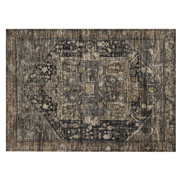 Chantille Machine Washable Indoor/Outdoor Abstract ACN1240 Fudge 1 ft. 8 in. x 2 ft. 6 in. Area Rug